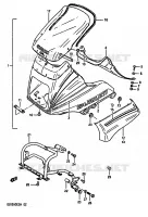 CARENAGE TETE DE FOURCHE (GSX550ESF) pour Suzuki GSX-E 550 1985