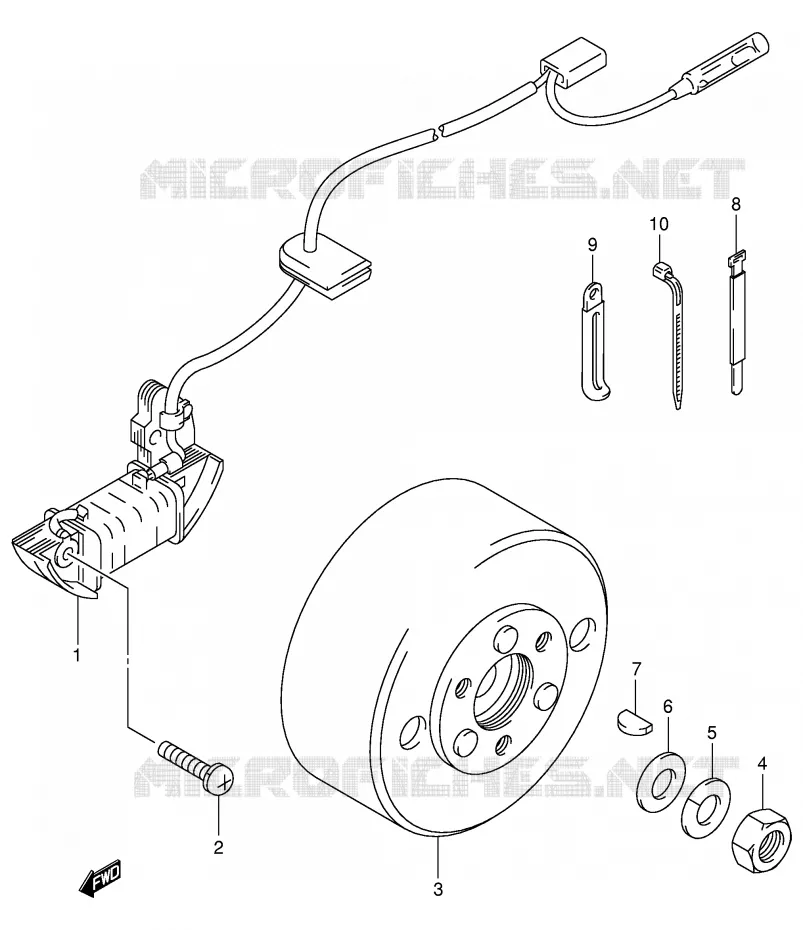 ALLUMAGE ROTOR - STATOR (MODELE Y/K1/K2/K3) Suzuki MOTO 50 JR 2001  JR50K1(P3/P28)