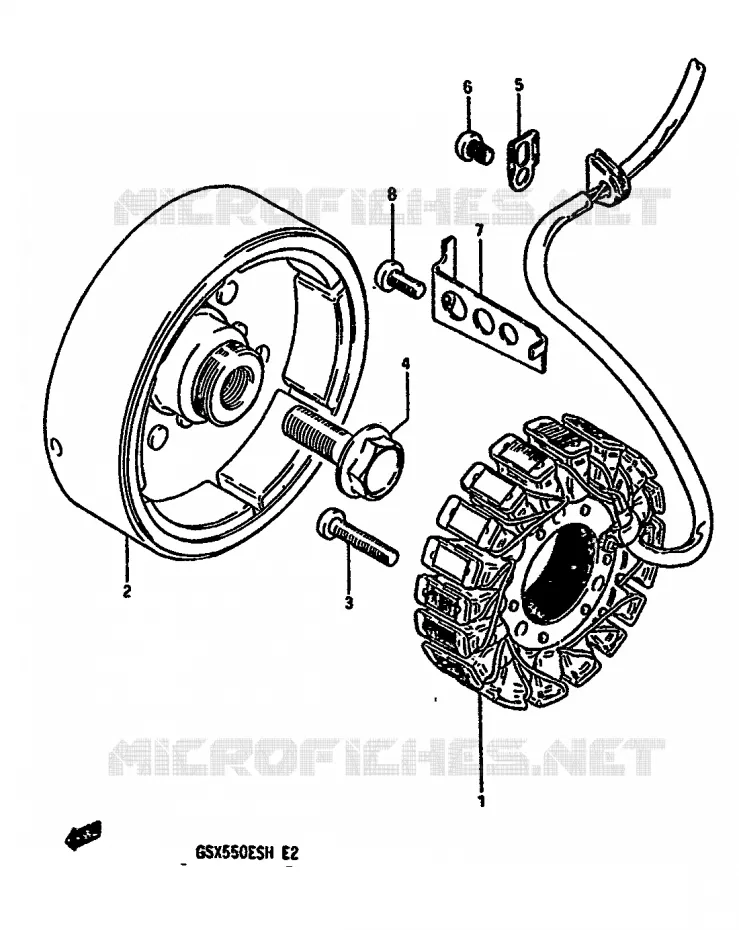 ALTERNATEUR Suzuki MOTO 550 GSX-E 1987  GSX550EUH(F/G/H)