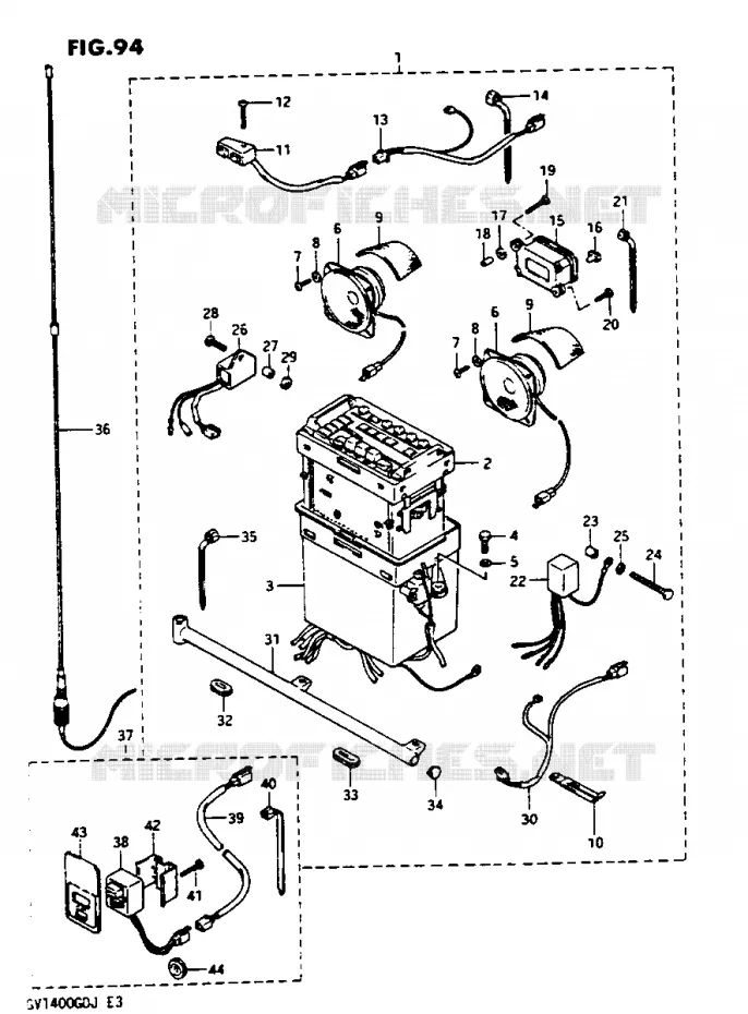 AUDIO KIT GV1400GTG OPTIONNEL Suzuki MOTO 1400 CAVALCADE 1986  GV1400GDG(G/H/J)