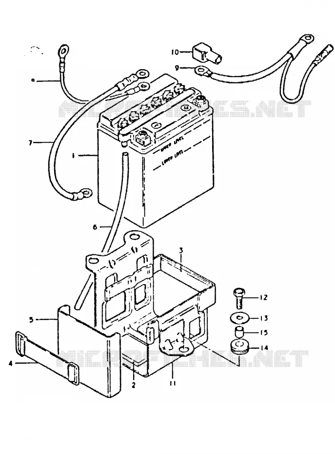BATTERIE Suzuki MOTO 400 GSX 1996  GSX400ET(T/X)