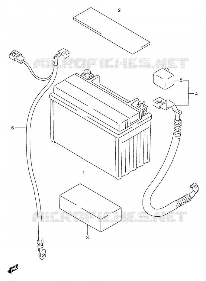 BATTERIE Suzuki MOTO 600 GSX-F 2001  GSX600FUK1(E2)
