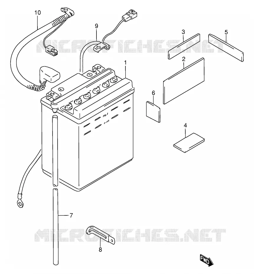 BATTERIE Suzuki MOTO 650 SAVAGE 1997  LS650PV(E2)