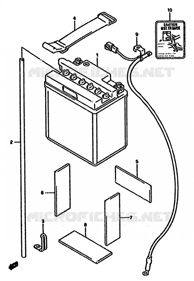 BATTERIE Suzuki MOTO 750 GSX-F 1996  GSX750FSKT(K-T)