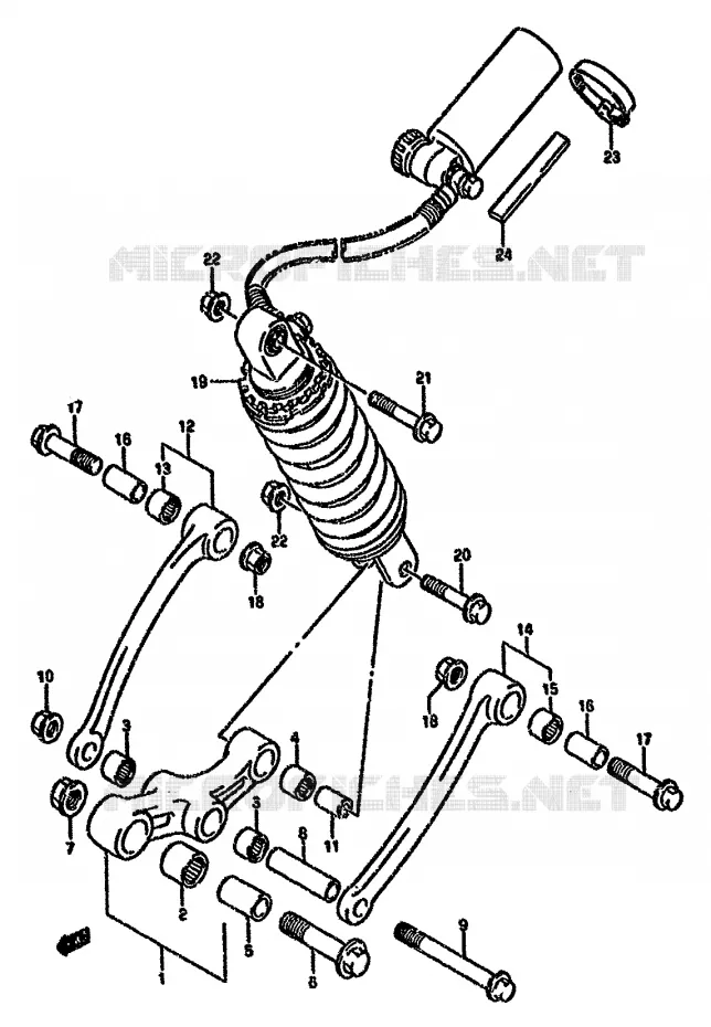 BIELLETTE DE SUSPENSION ARRIERE (VOIR NOTE) Suzuki MOTO 750 GSX-F 1991  GSX750FM(K-T)