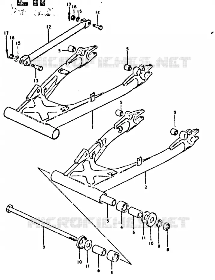 BRAS OSCILLANT ARRIERE Suzuki MOTO 750 GSX 1980  GSX750T(T/X)