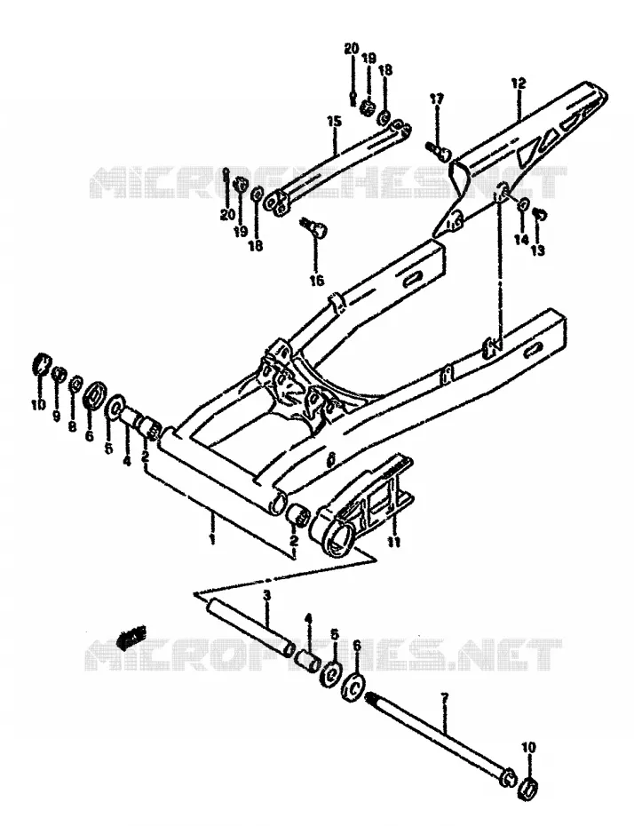 BRAS OSCILLANT ARRIERE Suzuki MOTO 750 GSX-F 1991  GSX750FM(K-T)