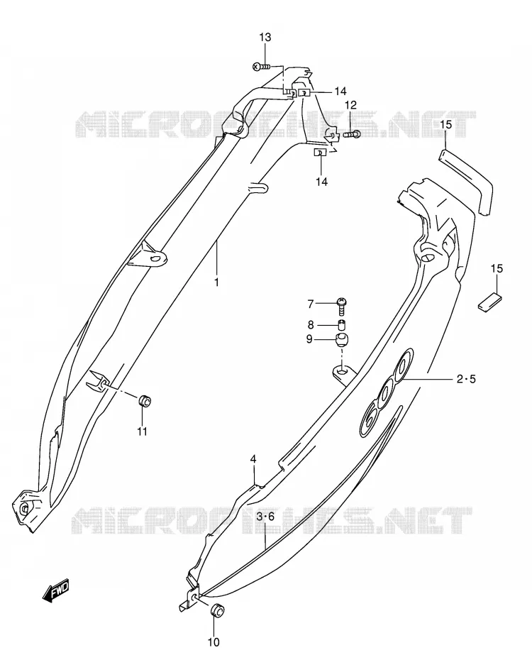 CARENAGES ARRIERE  (MODELE K2) Suzuki MOTO 600 GSX-F 1999  GSX600FUX(E2)