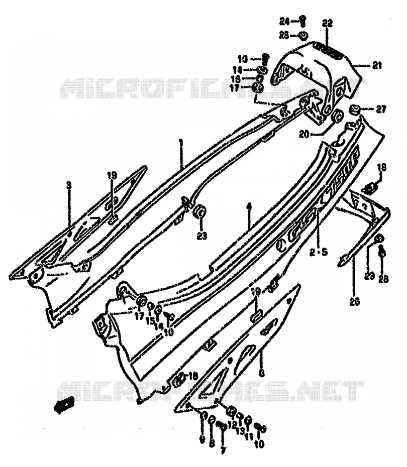 CARENAGES ARRIERE  (MODELE M) Suzuki MOTO 750 GSX-F 1993  GSX750FP(K-T)