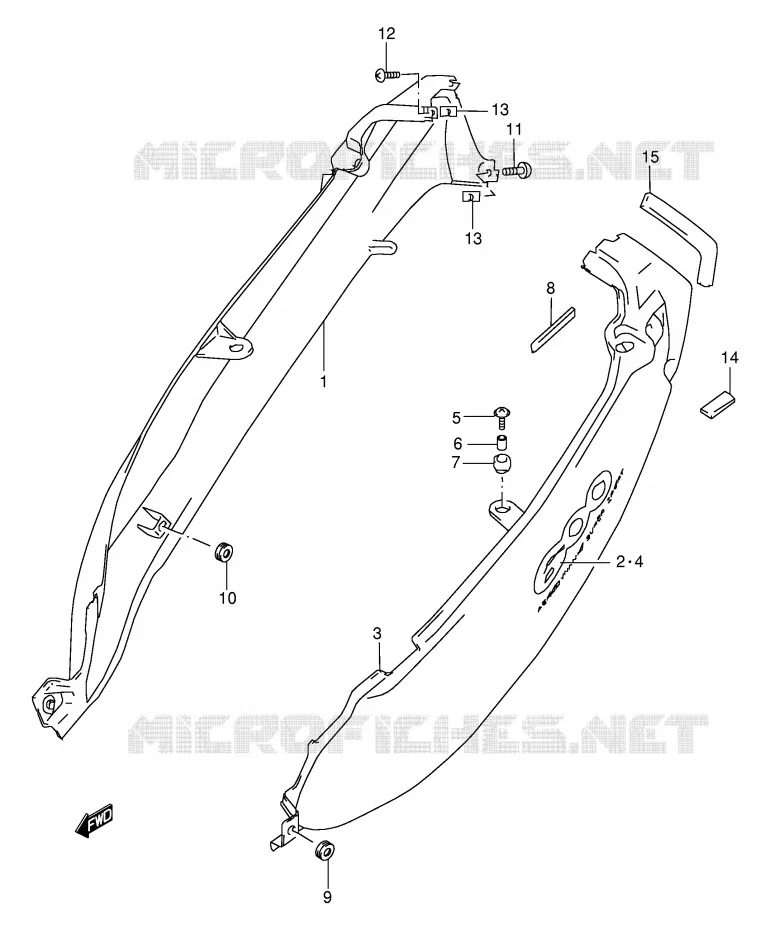 CARENAGES ARRIERE  (MODELE W) Suzuki MOTO 600 GSX-F 2001  GSX600FK1(E2)