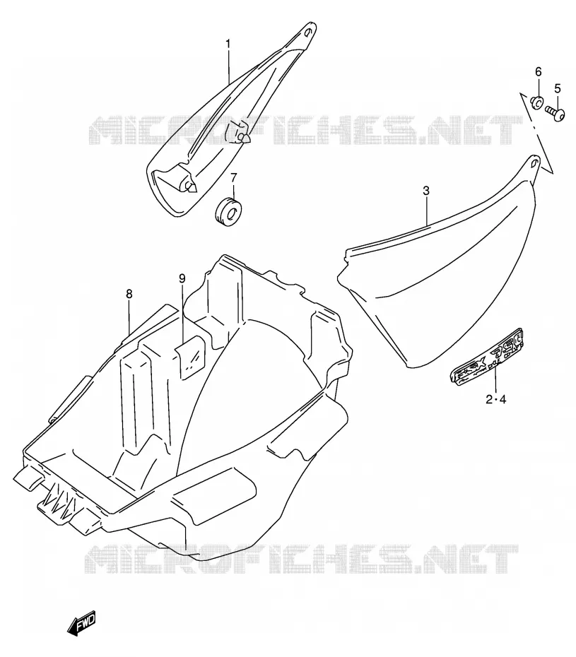 CARENAGES ARRIERE Suzuki MOTO 750 GSX 1999  GSX750X(E4)
