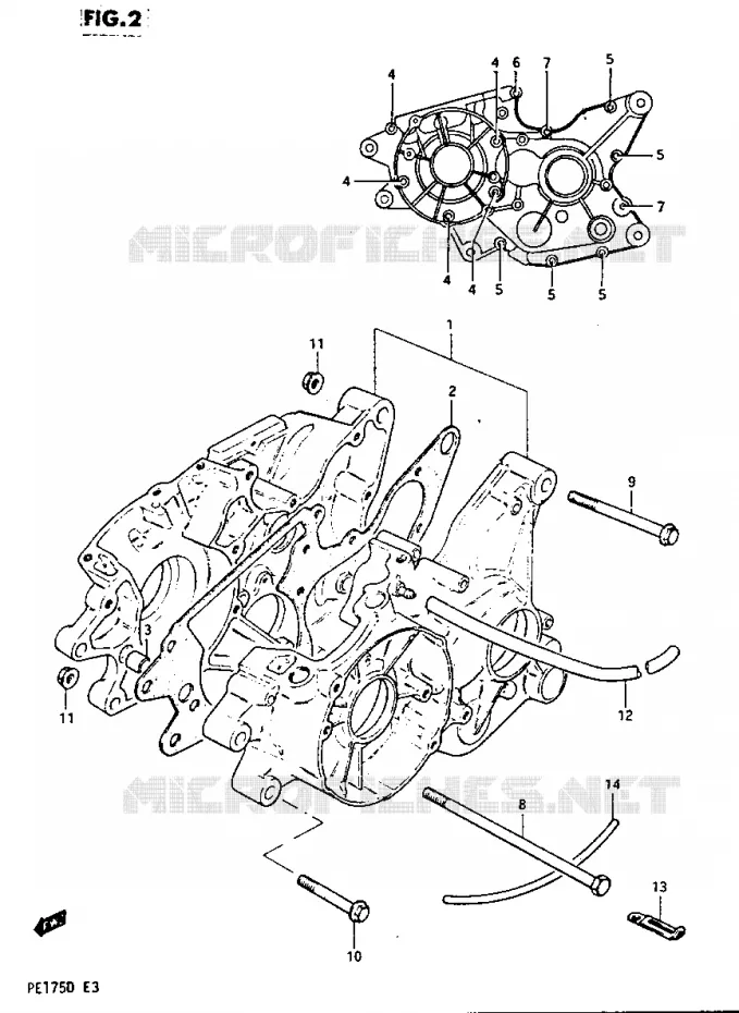 CARTER Suzuki MOTO 175 PE 1982  PE175Z(Z/D)