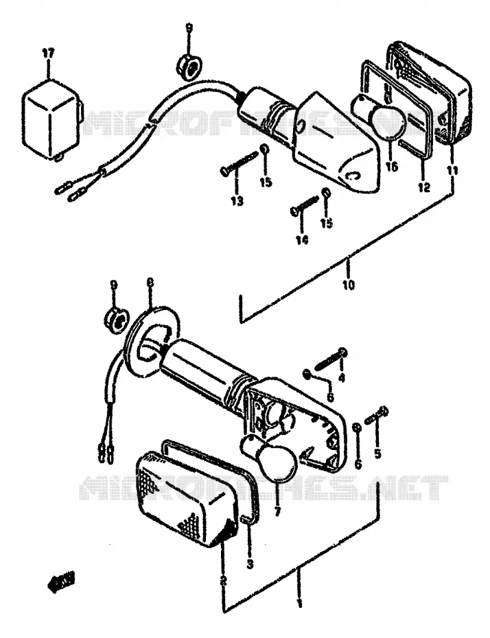 CLIGNOTANTS (MODELE S) Suzuki MOTO 750 GSX-F 1994  GSX750FR(K-T)