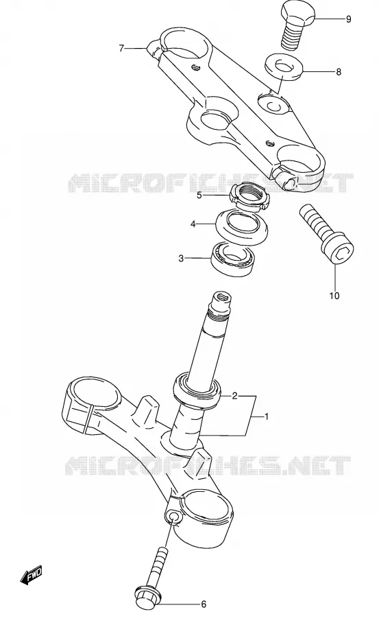 COLONNE DE DIRECTION Suzuki MOTO 600 GSX-F 1994  GSX600FR(E2)