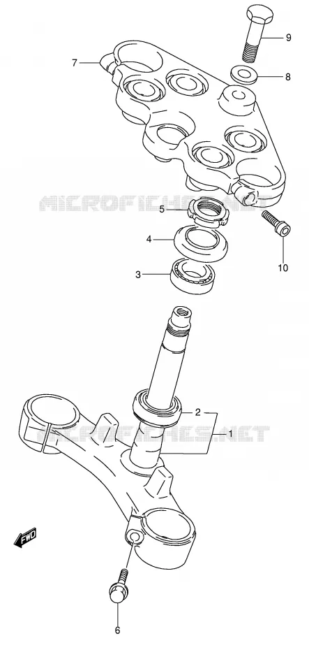 COLONNE DE DIRECTION Suzuki MOTO 750 GSX-F 1993  GSX750FP(E2)
