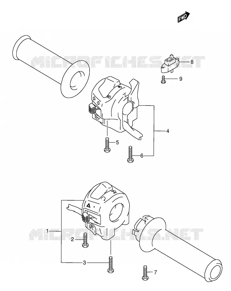COMMODOS (MODELE K3) Suzuki MOTO 600 GSX-F 2002  GSX600FK2(E2)