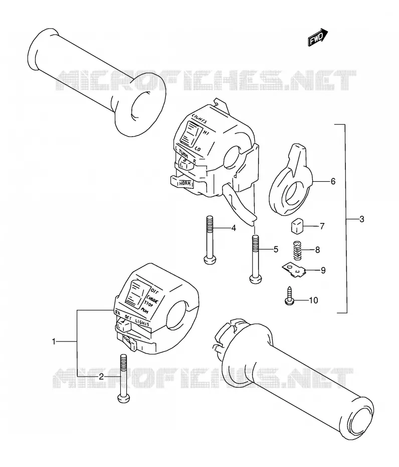 COMMODOS (MODELE T) Suzuki MOTO 600 GSX-F 1990  GSX600FU2L(E2)