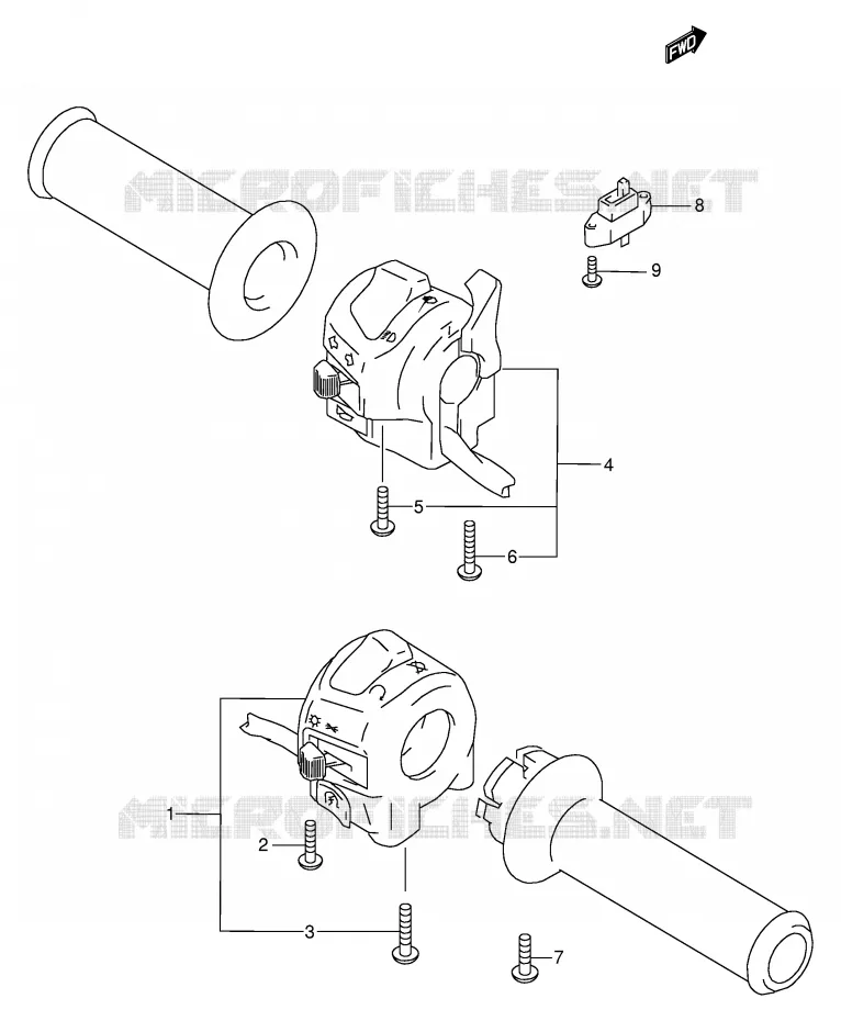 COMMODOS (MODELE W/X/Y/K1/K2) Suzuki MOTO 600 GSX-F 1999  GSX600FUX(E2)