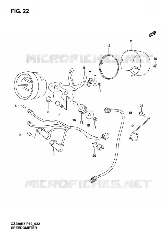 COMPTEUR Suzuki MOTO 250 MARAUDER 2005  GZ250K5(P19)