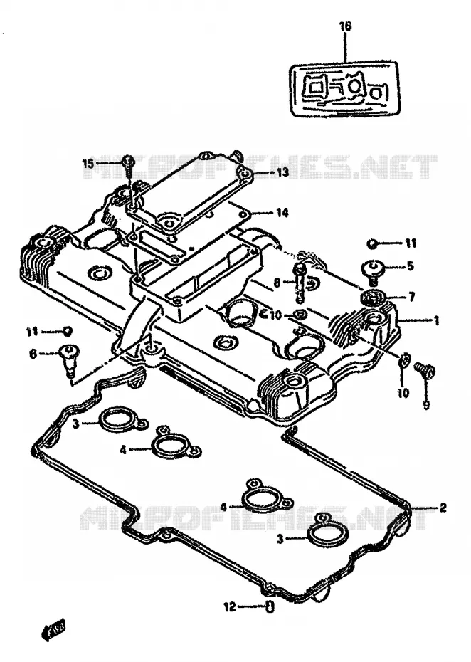 COUVERCLE DE CULASSE Suzuki MOTO 750 GSX-F 1992  GSX750FN(K-T)