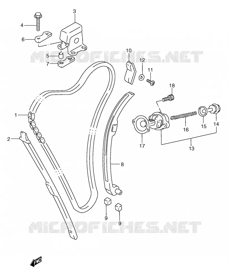 DISTRIBUTION Suzuki MOTO 750 GSX-F 1996  GSX750FT(E2)
