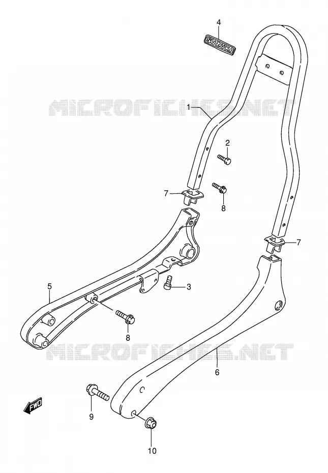 DOSSERET (MODELE V/W/X/Y/K1/K2/K3) Suzuki MOTO 650 SAVAGE 2000  LS650PY(E2)