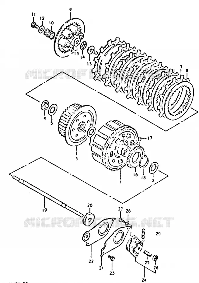 EMBRAYAGE Suzuki MOTO 400 GSX 1996  GSX400ST(T/X)