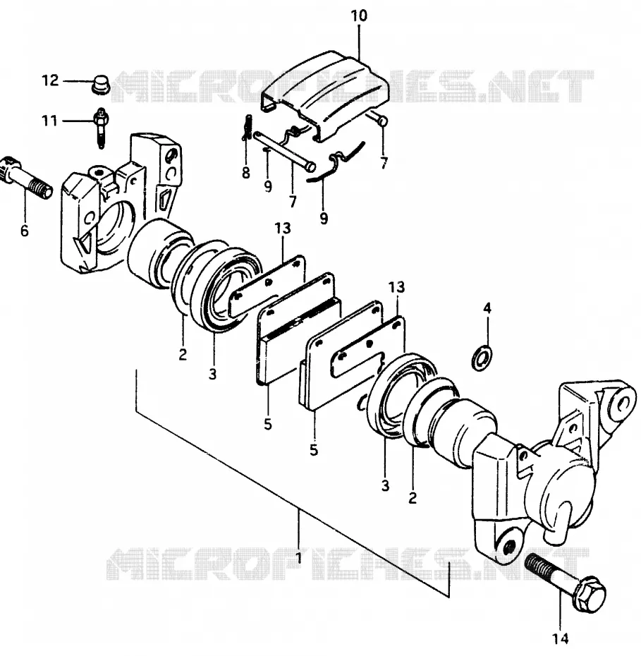 ETRIER DE FREIN ARRIERE Suzuki MOTO 750 GSX-E 1986  GSX750ESG(F)