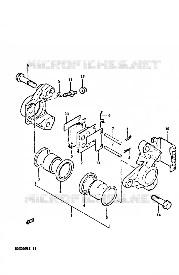 ETRIER DE FREIN AVANT Suzuki MOTO 550 GSX-E 1983  GSX550ESD(E1)
