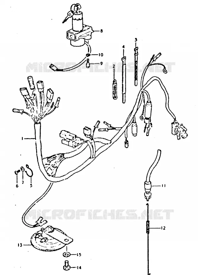 FAISCEAU ELECTRIQUE Suzuki MOTO 400 GSX 1980  GSX400SX(T/X)