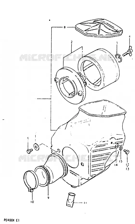 FILTRE A AIR Suzuki MOTO 400 PE 1996  PE400T(T/X)