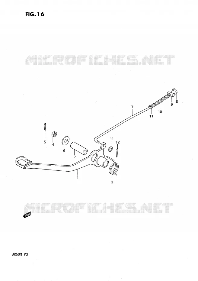 FREIN ARRIERE Suzuki MOTO 50 JR 1986  JR50G(P3)