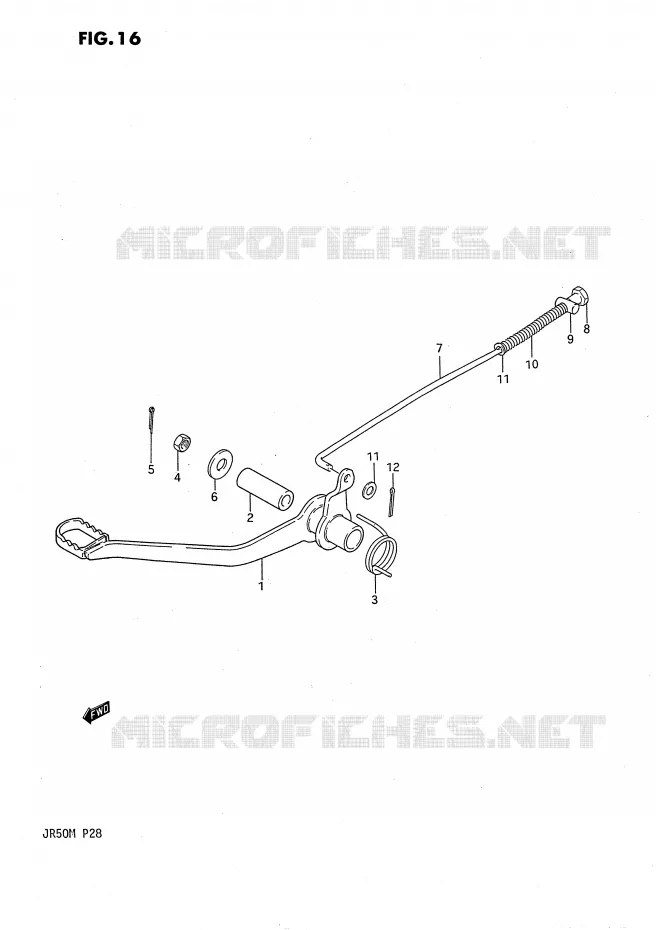 FREIN ARRIERE Suzuki MOTO 50 JR 1987  JR50H(P28)