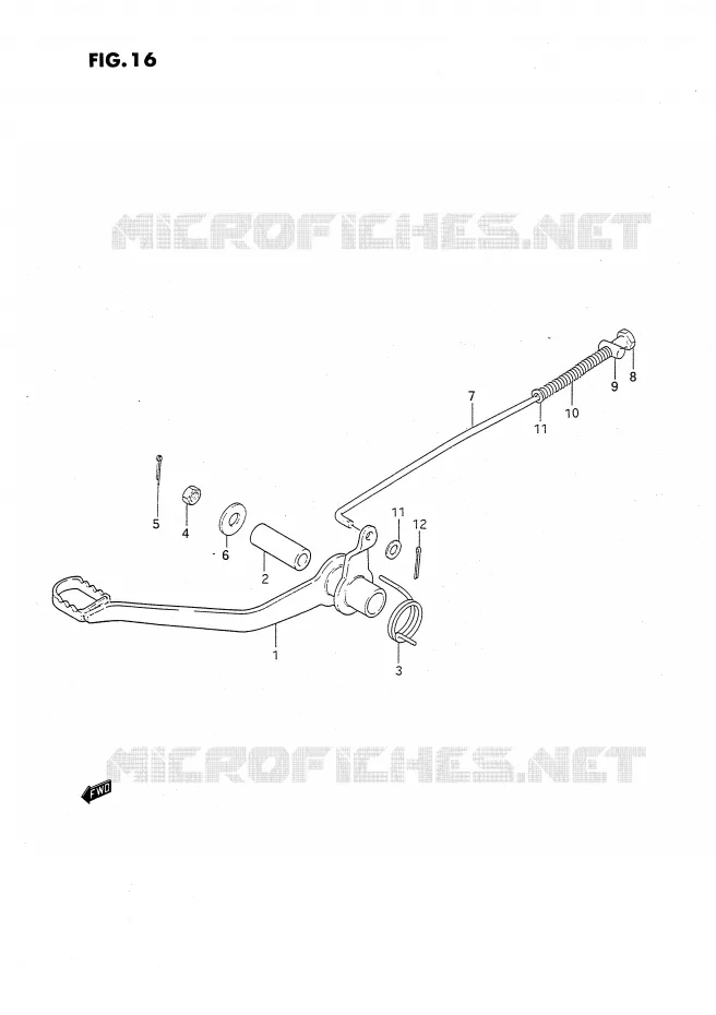 FREIN ARRIERE Suzuki MOTO 50 JR 1992  JR50N(P28)