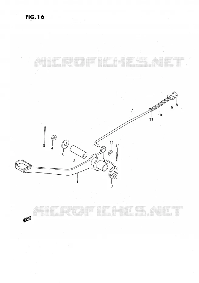 FREIN ARRIERE Suzuki MOTO 50 JR 1995  JR50S(P3)