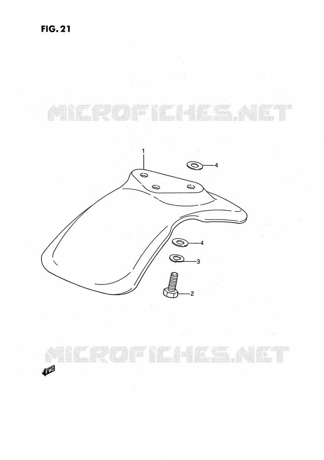 GARDE BOUE AVANT Suzuki MOTO 50 JR 1992  JR50N(P3)