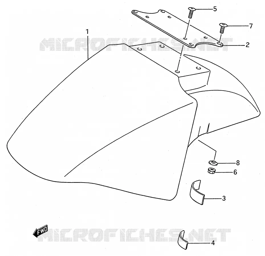 GARDE BOUE AVANT Suzuki MOTO 600 GSX-F 1991  GSX600FM(E28)