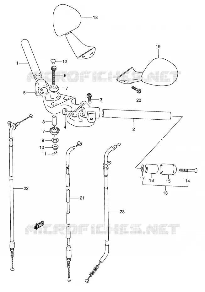 GUIDON (MODELE R) Suzuki MOTO 750 GSX-F 1993  GSX750FP(E2)