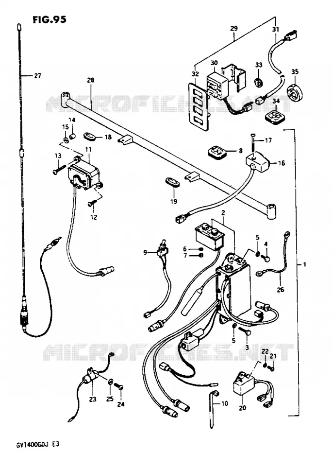 KIT RADIO Suzuki MOTO 1400 CAVALCADE 1986  GV1400GTG(G/H/J)