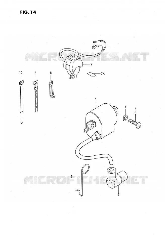 PARTIE ELECTRIQUE (MODELE N/P/R) Suzuki MOTO 50 JR 1992  JR50N(P3)