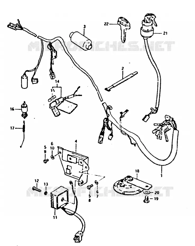 PARTIE ELECTRIQUE Suzuki MOTO 250 GT 1999  GT250X(N/X)
