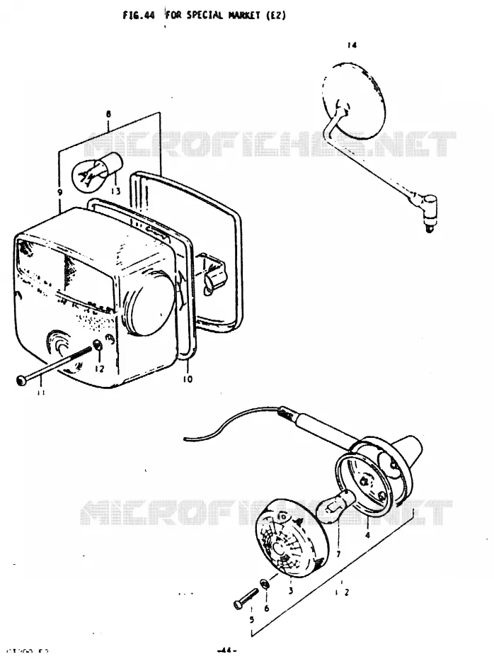 PIECES MARCHES SPECIAUX (E2) Suzuki MOTO 200 GT 1992  GT200EN(N)