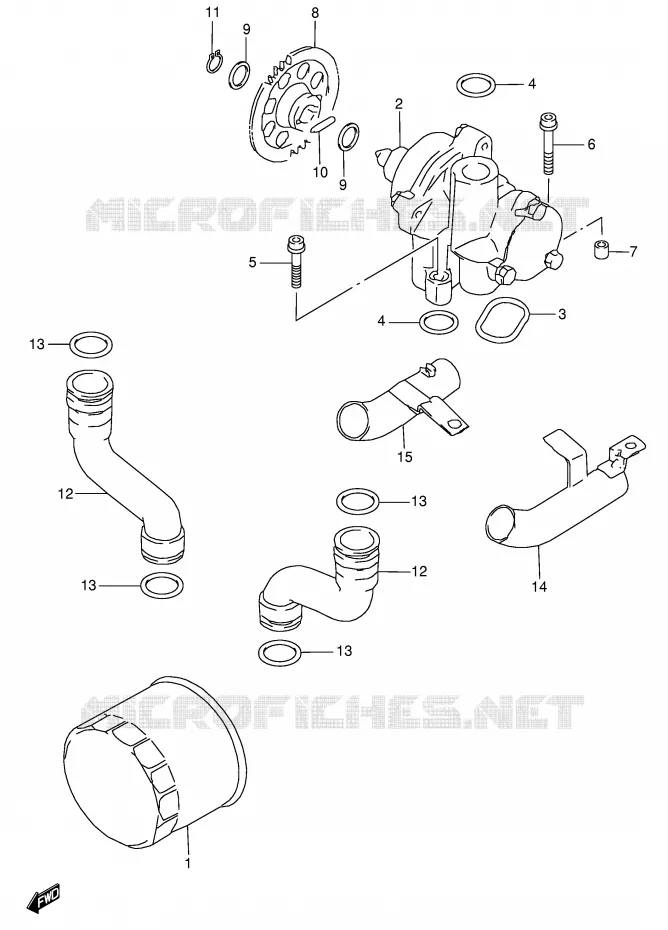 POMPE A HUILE Suzuki MOTO 600 GSX-F 2004  GSX600FK4(E2)