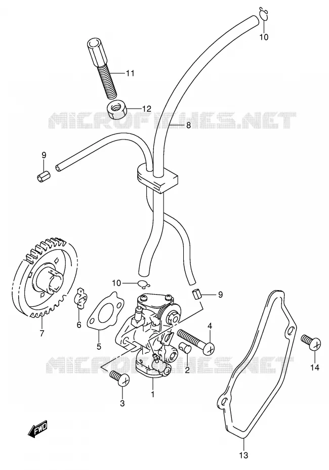POMPE A HUILE Suzuki MOTO 80 JR 2003  JR80K3(P3/P28)