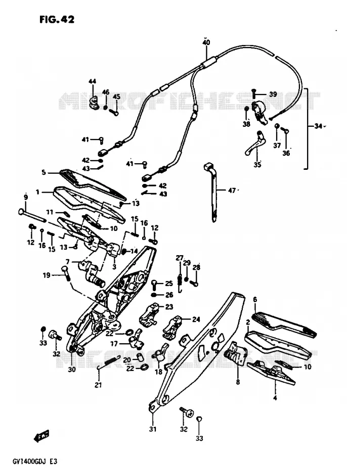 REPOSE PIED Suzuki MOTO 1400 CAVALCADE 1988  GV1400GDJ(G/H/J)