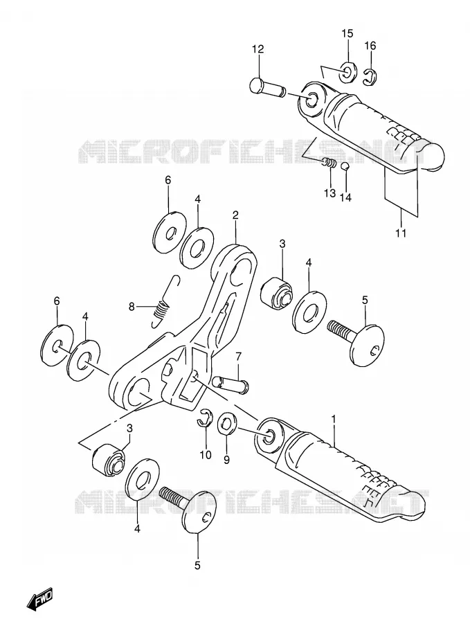 REPOSE PIED Suzuki MOTO 600 GSX-F 1990  GSX600FUL(E2)