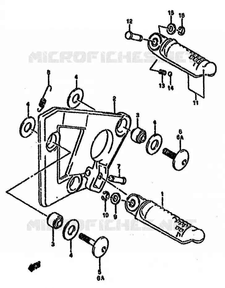 REPOSE PIED Suzuki MOTO 750 GSX-F 1990  GSX750FSKL(K-T)