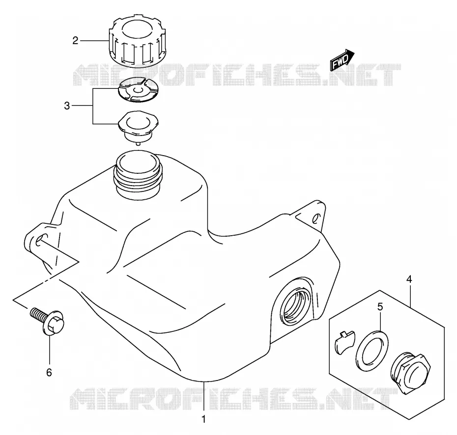 RESERVOIR D'HUILE Suzuki MOTO 80 JR 2001  JR80K1(P3/P28)