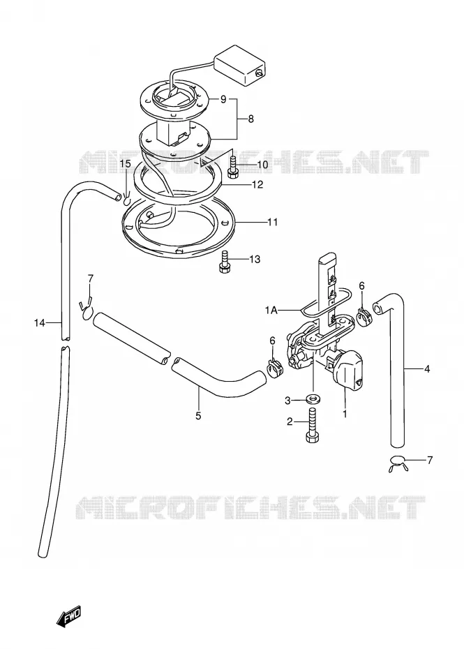 ROBINET D'ESSENCE (GSX600FL/FM E22,MODELE L/M/N/P/R/S) Suzuki MOTO 600 GSX-F 1991  GSX600FM(E2)