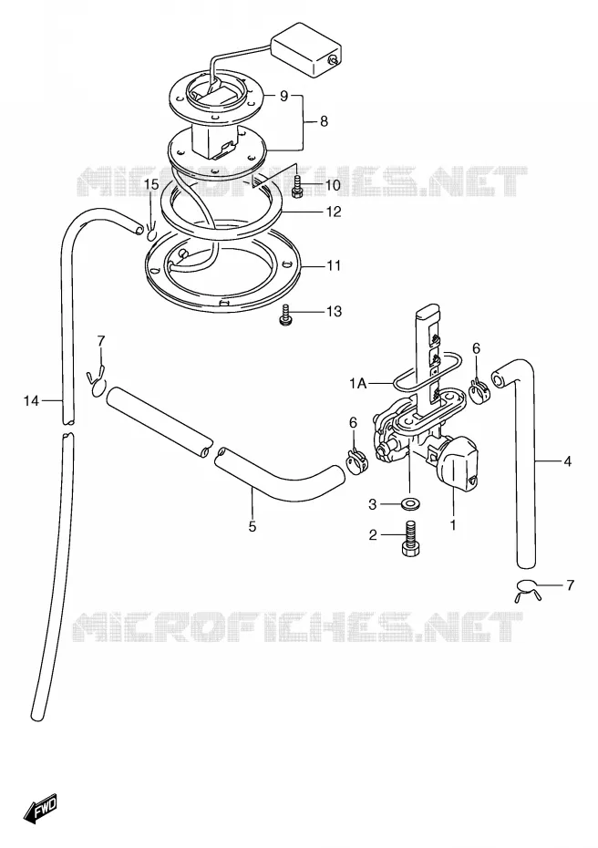 ROBINET D'ESSENCE Suzuki MOTO 750 GSX-F 1994  GSX750FR(E2)
